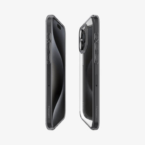 ACS07209 - iPhone 15 Series Ultra Hybrid Case in Natural Titanium showing the back